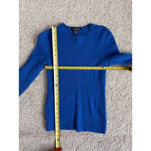 SAKS FIFTH AVENUE 100% Cashmere Sweater XS Blue Soft Academia Quiet Luxury - Picture 6 of 6